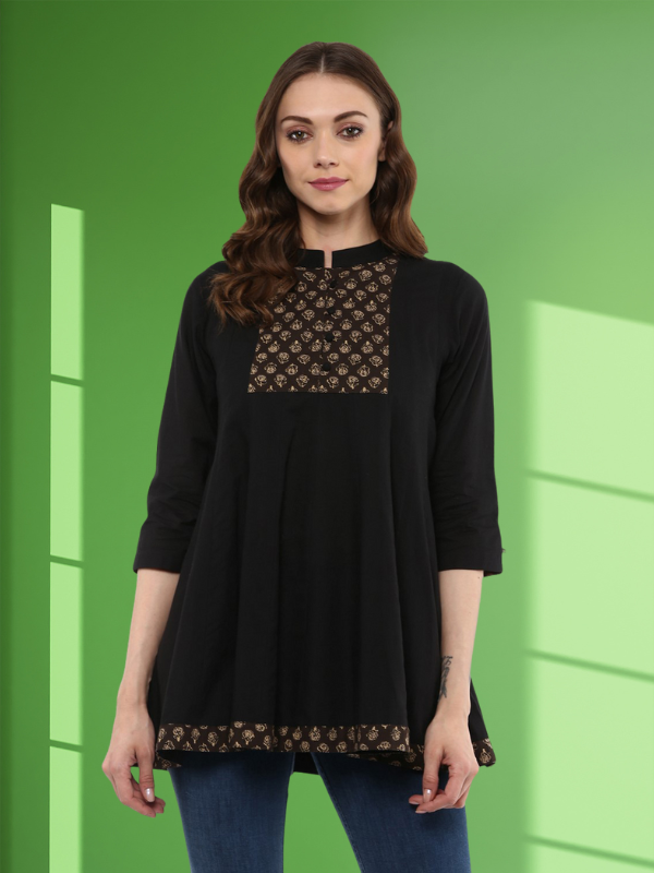 Black Anarkali Tunic