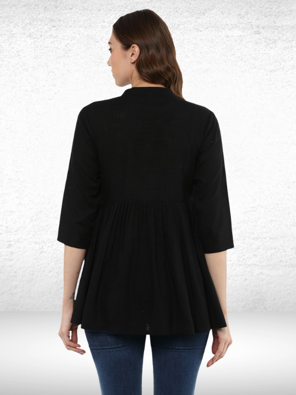 Idalia Black Flared Top