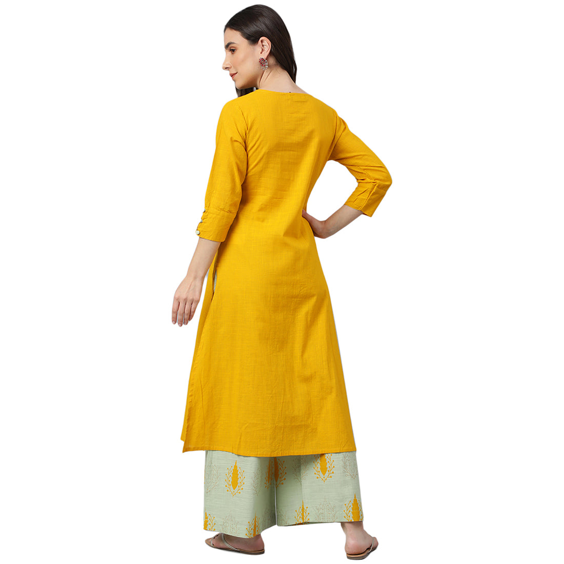 Idalia Navy Blue And Light Pink Cotton Kurta Set