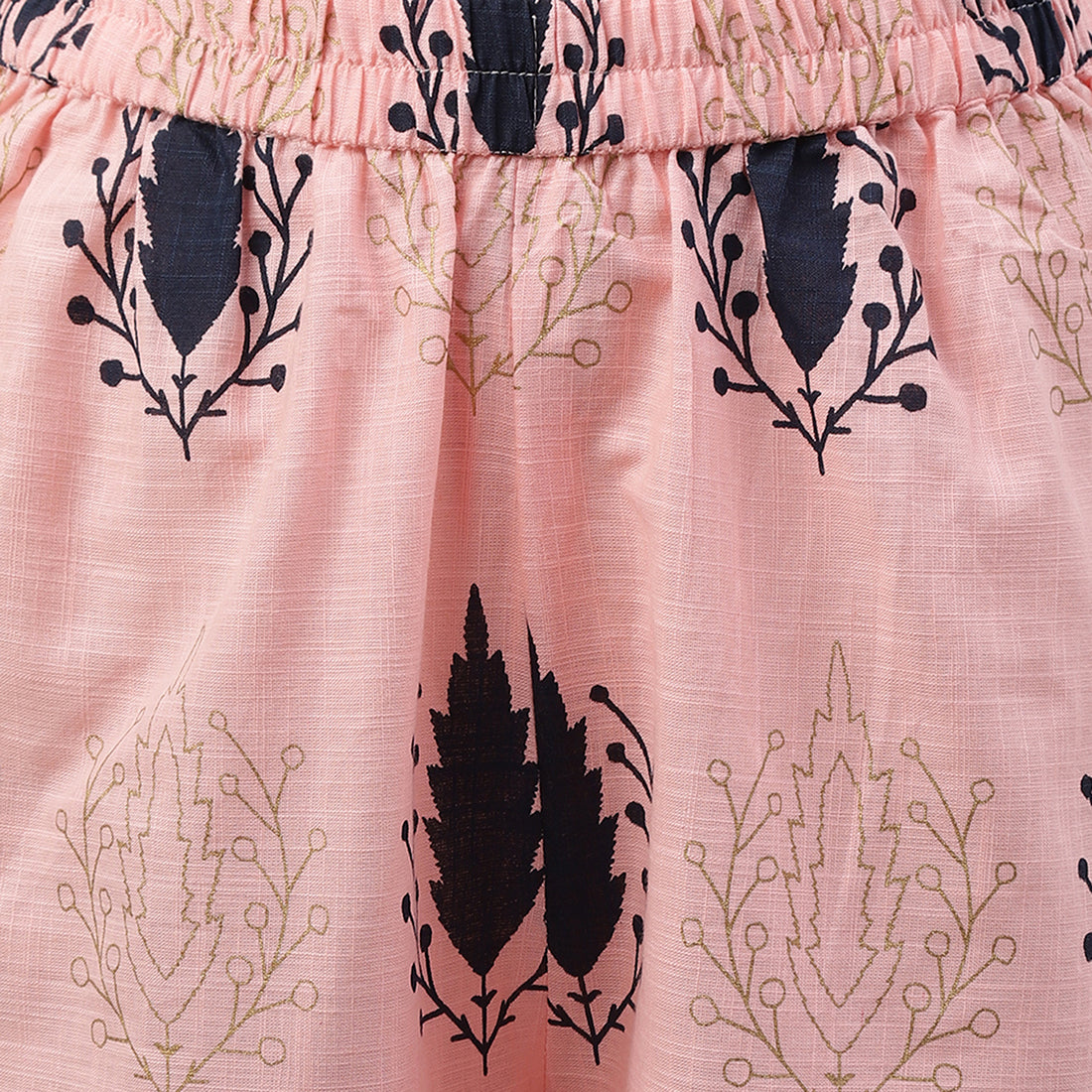 Idalia Navy Blue And Light Pink Cotton Kurta Set