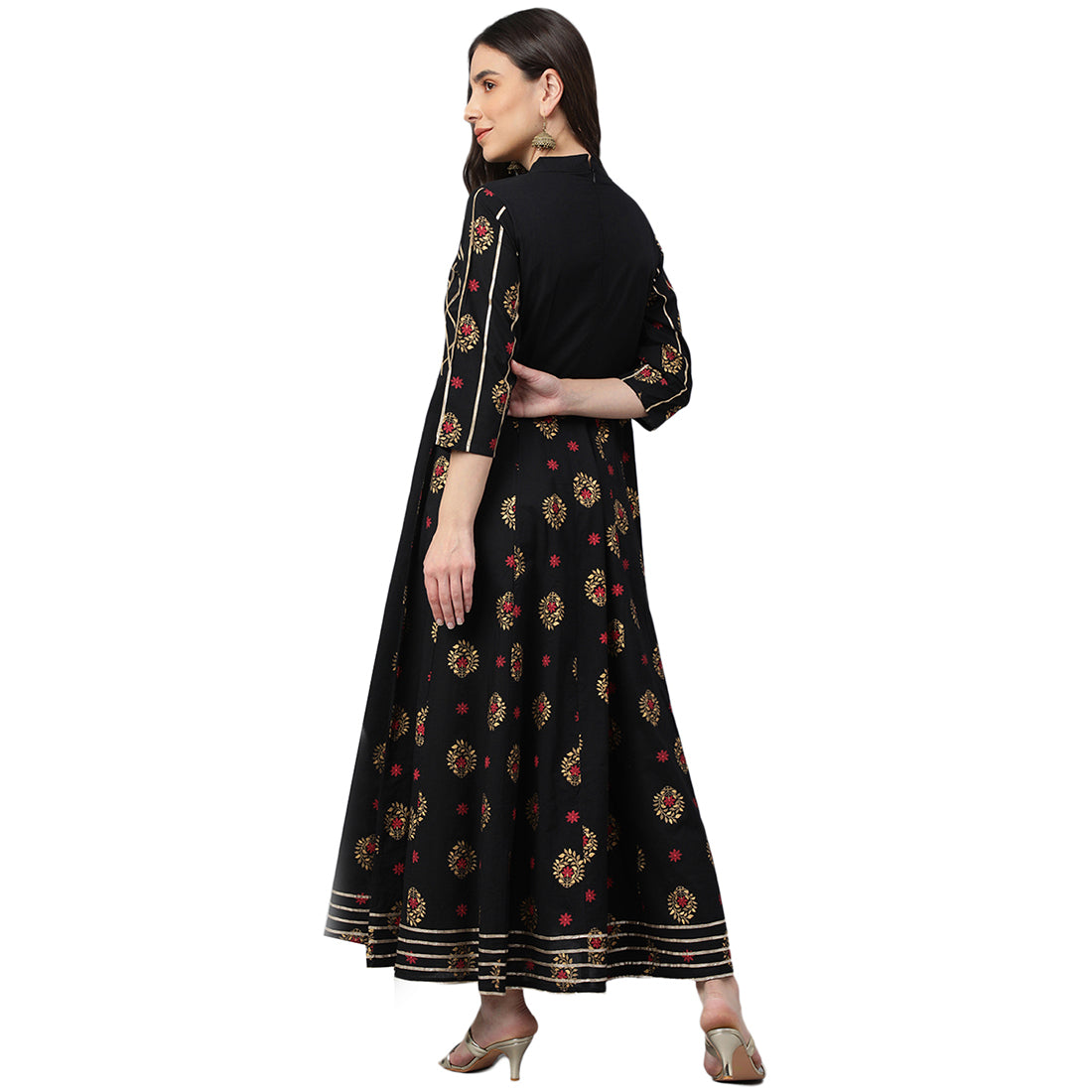 Idalia Gold Print Anarkali Kurta