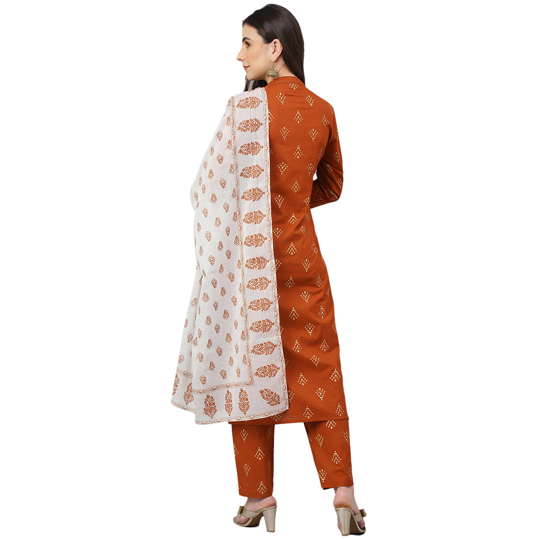 Idalia Grey Printed Cotton Dress