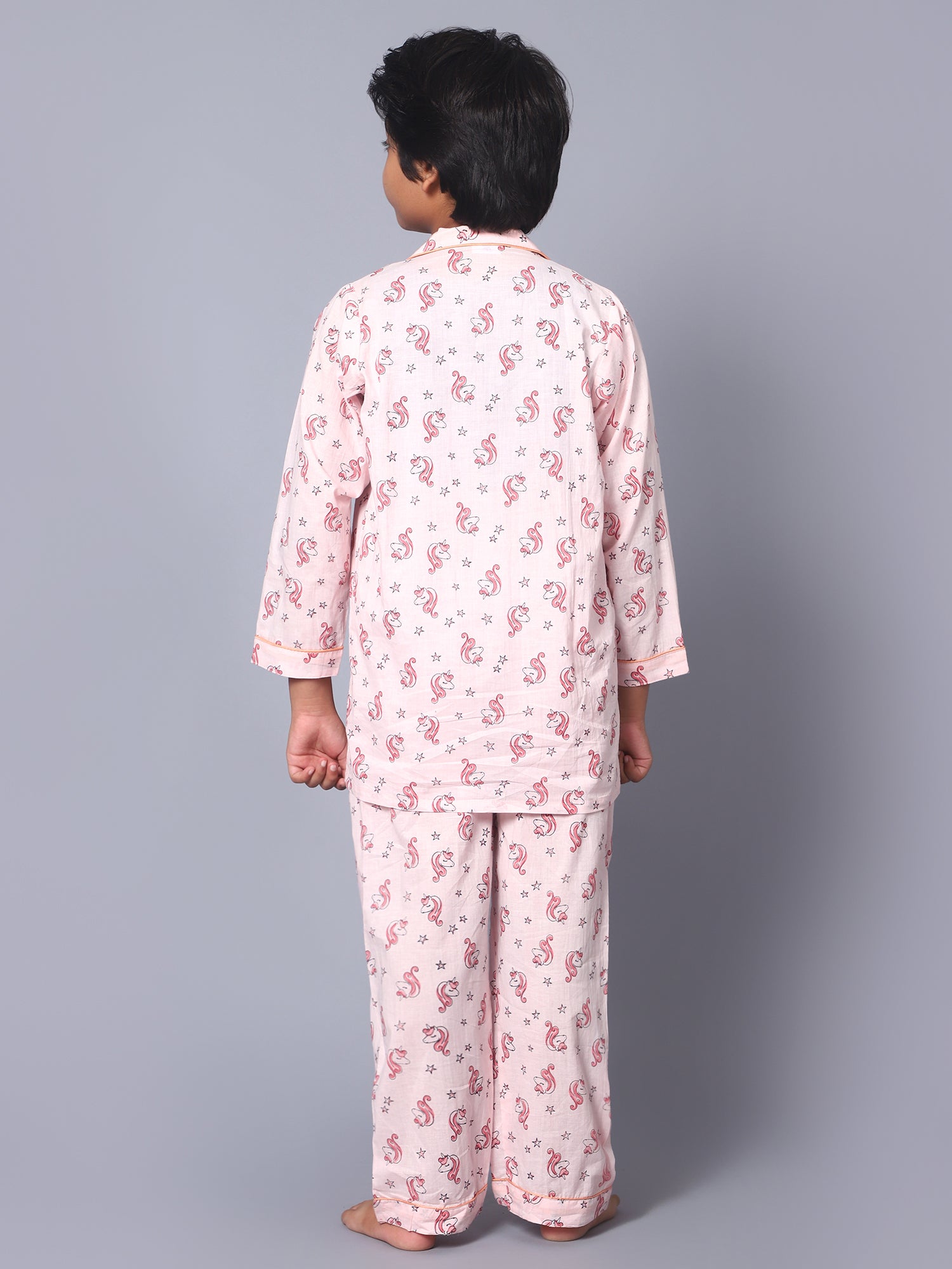 Cotton Pink Unicorn Kid Night Suit For Boys & Girls