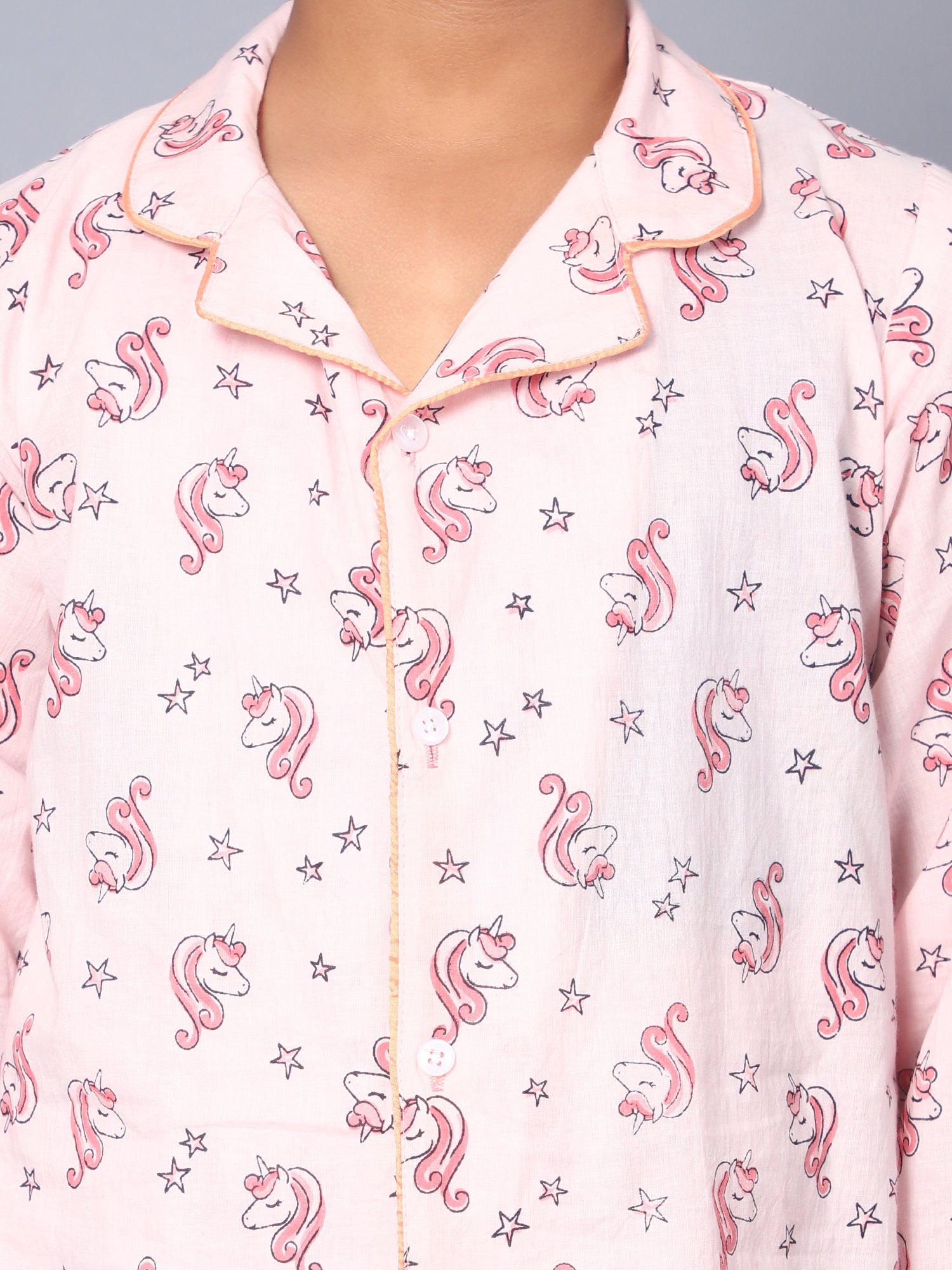 Cotton Pink Unicorn Kid Night Suit For Boys & Girls
