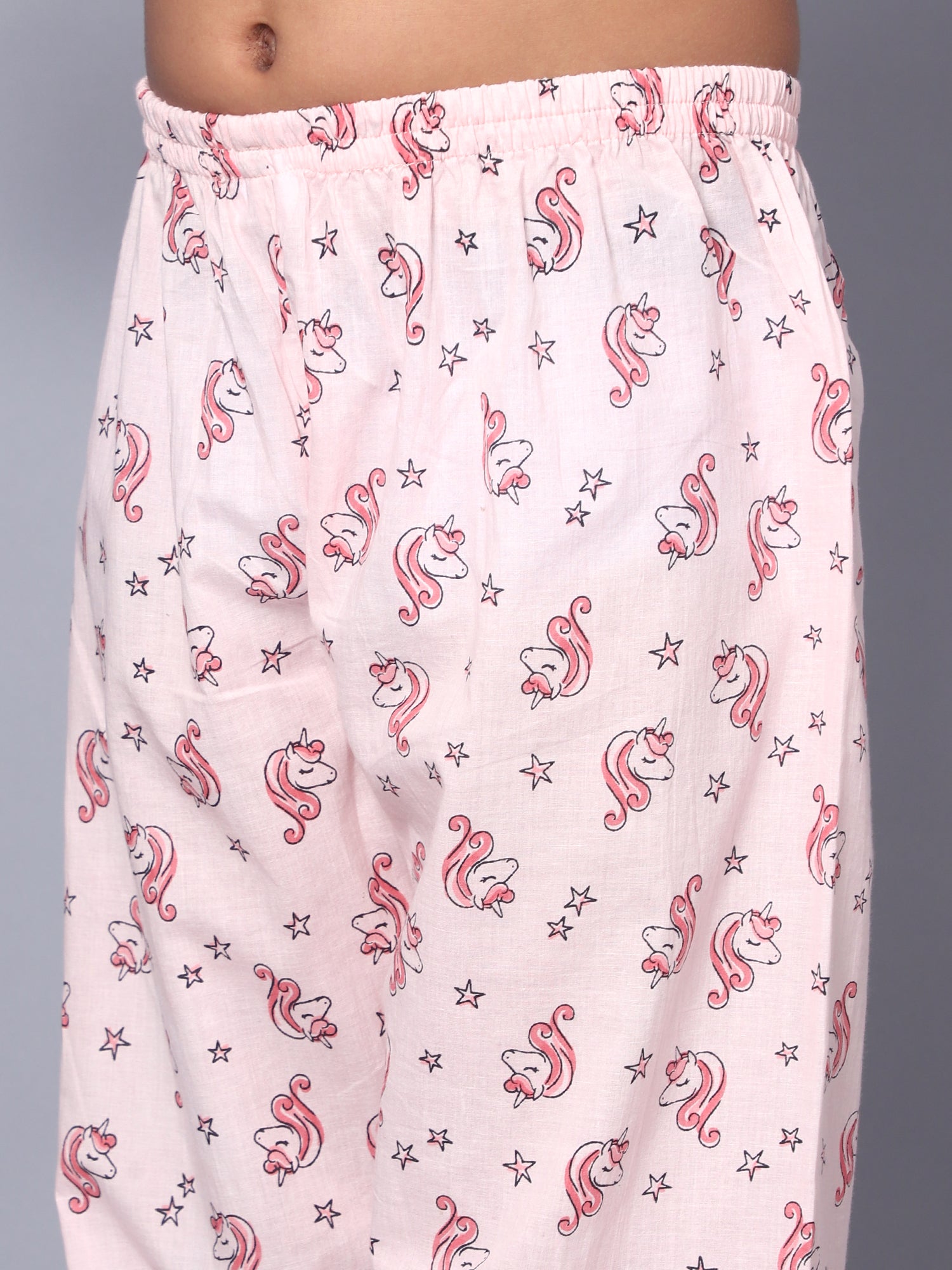 Cotton Pink Unicorn Kid Night Suit For Boys & Girls