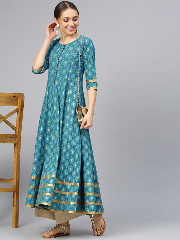 idalia-turquoise-gold-print-anarkali-kurta-1