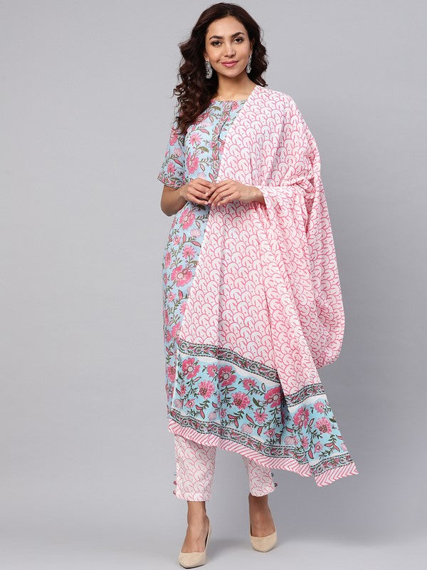 idalia-hand-block-print-sky-blue-kurta-with-cotton-pants-and-pink-dupatta-ikrt0260-1