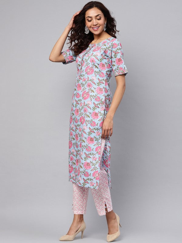 idalia-hand-block-print-sky-blue-kurta-with-cotton-pants-and-pink-dupatta-ikrt0260-5