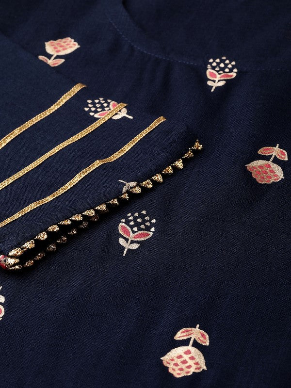 idalia-navy-blue-gold-print-kurta-with-pants-5