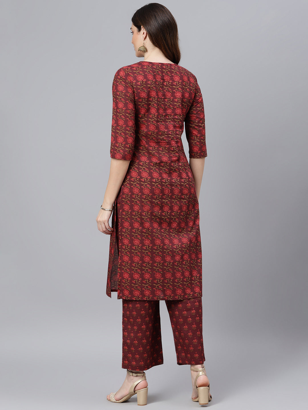 idalia-maroon-printed-kurta-set-4