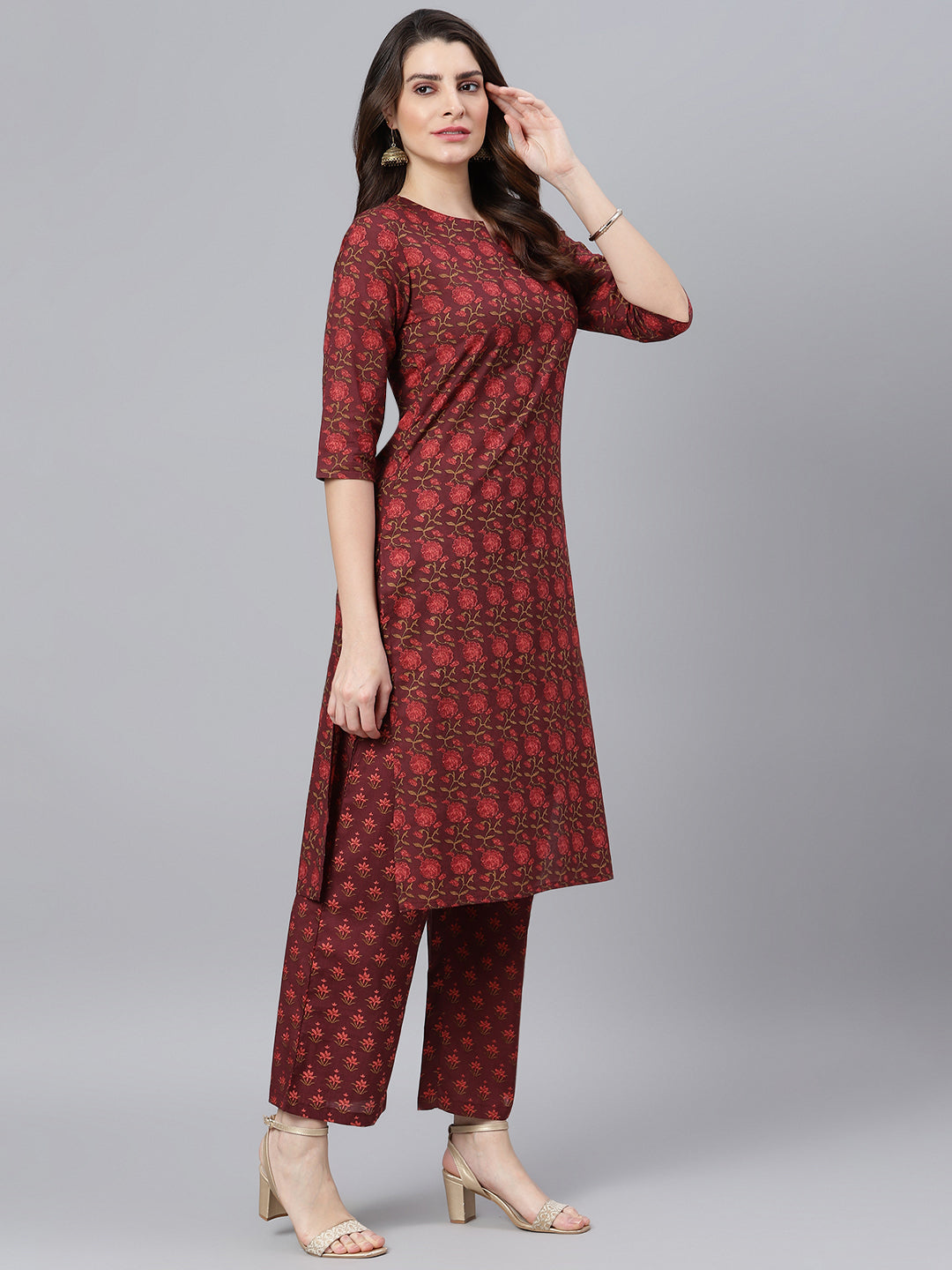 idalia-maroon-printed-kurta-set-6