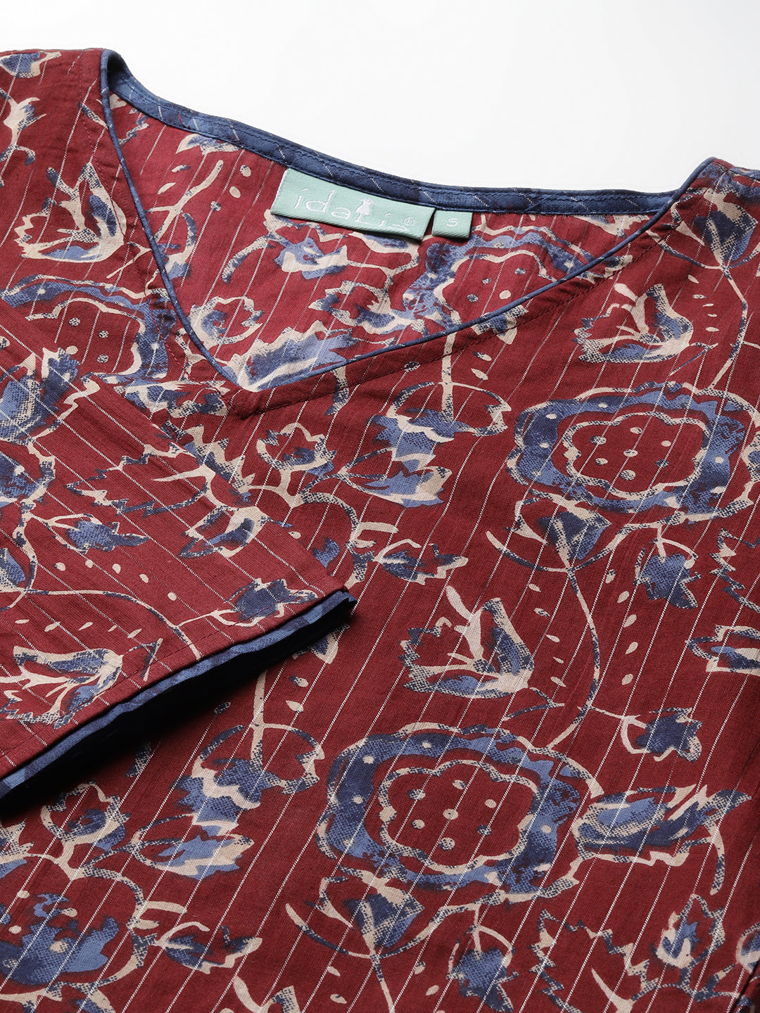 idalia-maroon-printed-kurta-with-blue-printed-pants-and-dupatta-2