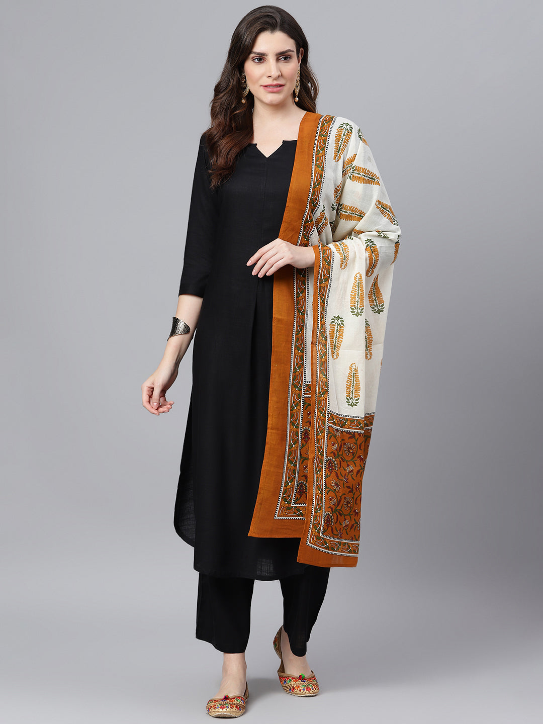 idalia-black-straight-kurta-with-pants-and-printed-dupatta-1
