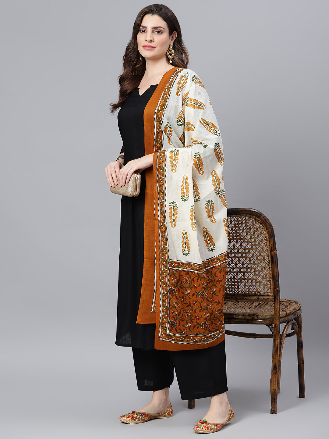 idalia-black-straight-kurta-with-pants-and-printed-dupatta-5