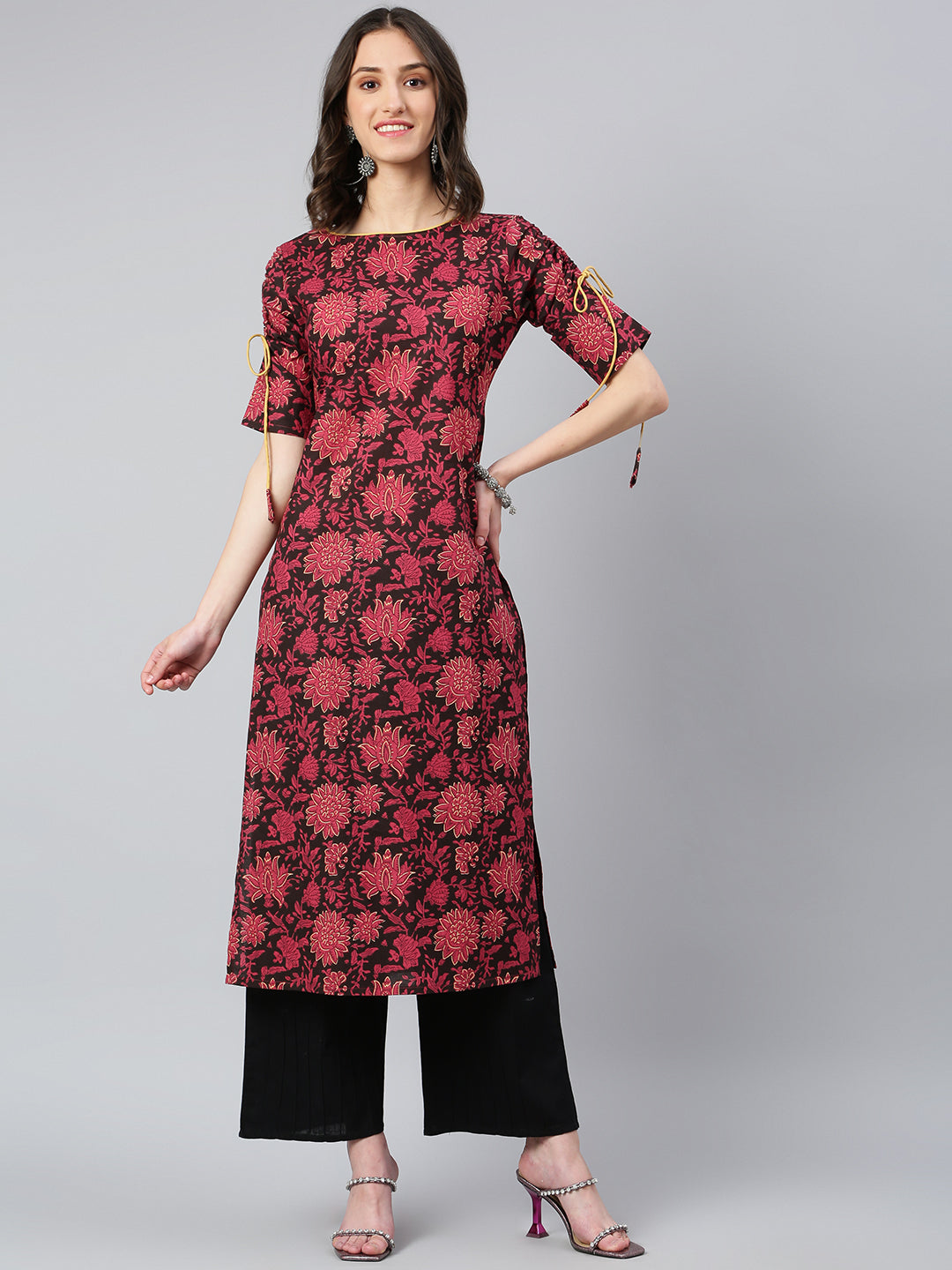 Idalia Maroon Printed Kurta