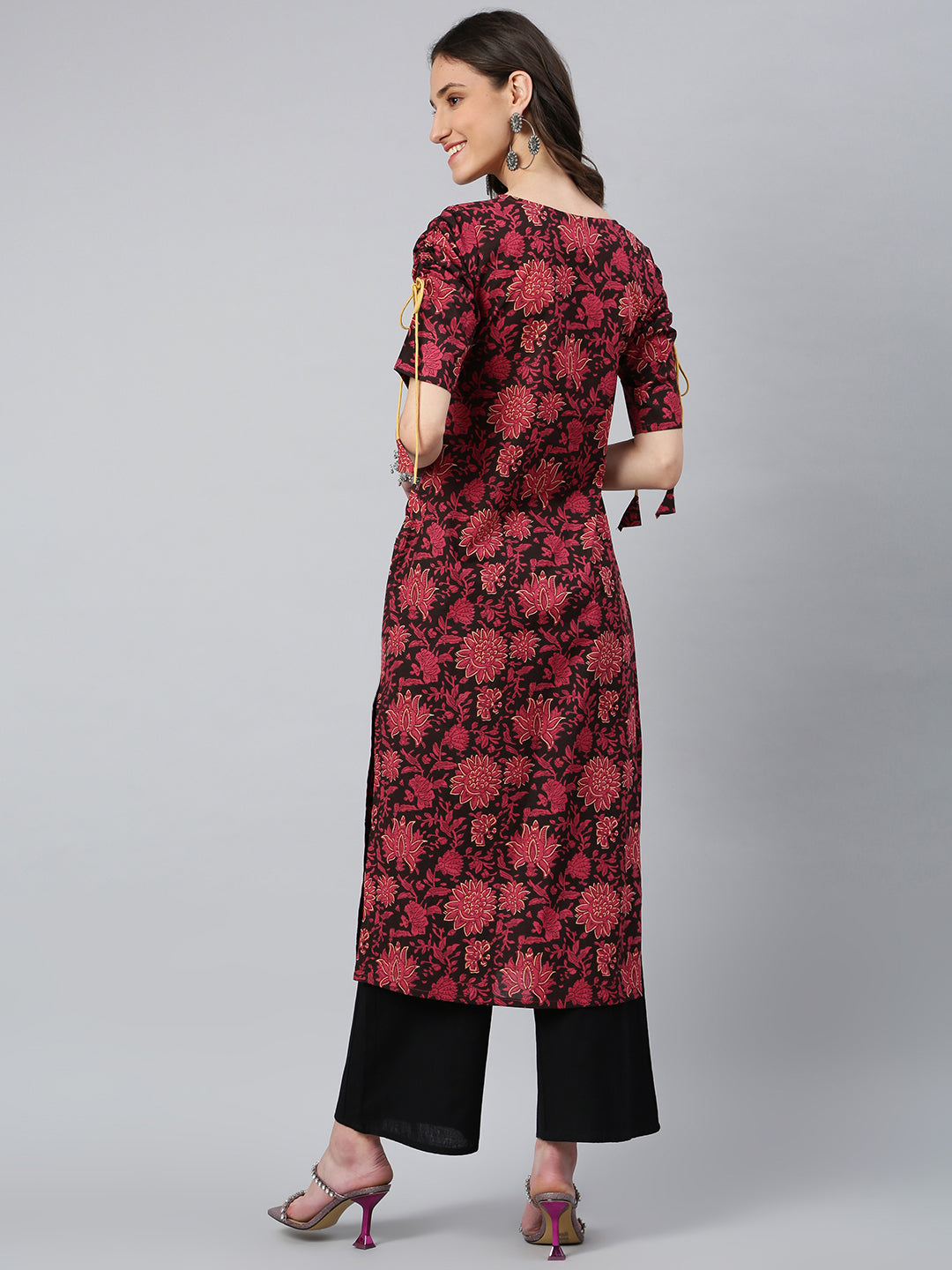 Idalia Maroon Printed Kurta