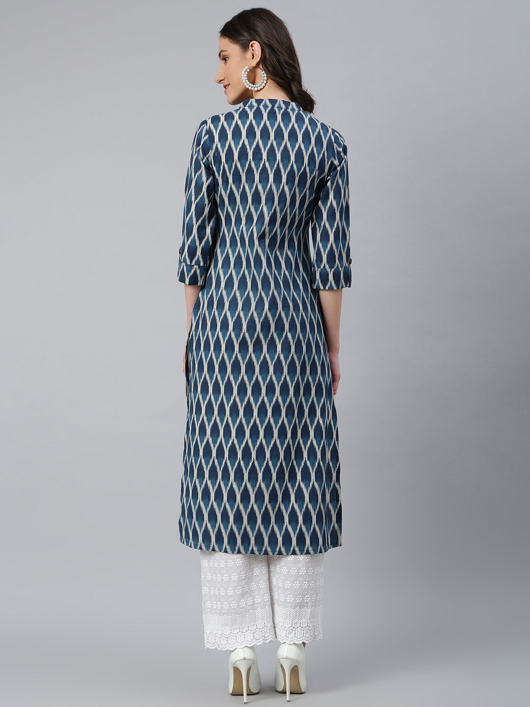 Idalia Blue Ikat Kurta