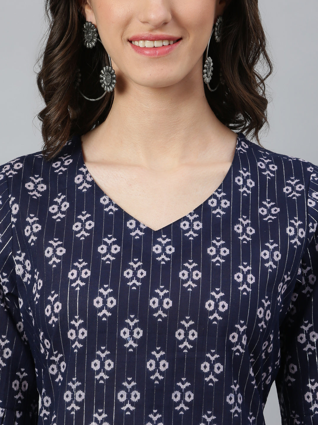Idalia Indigo Blue Printed Kurta