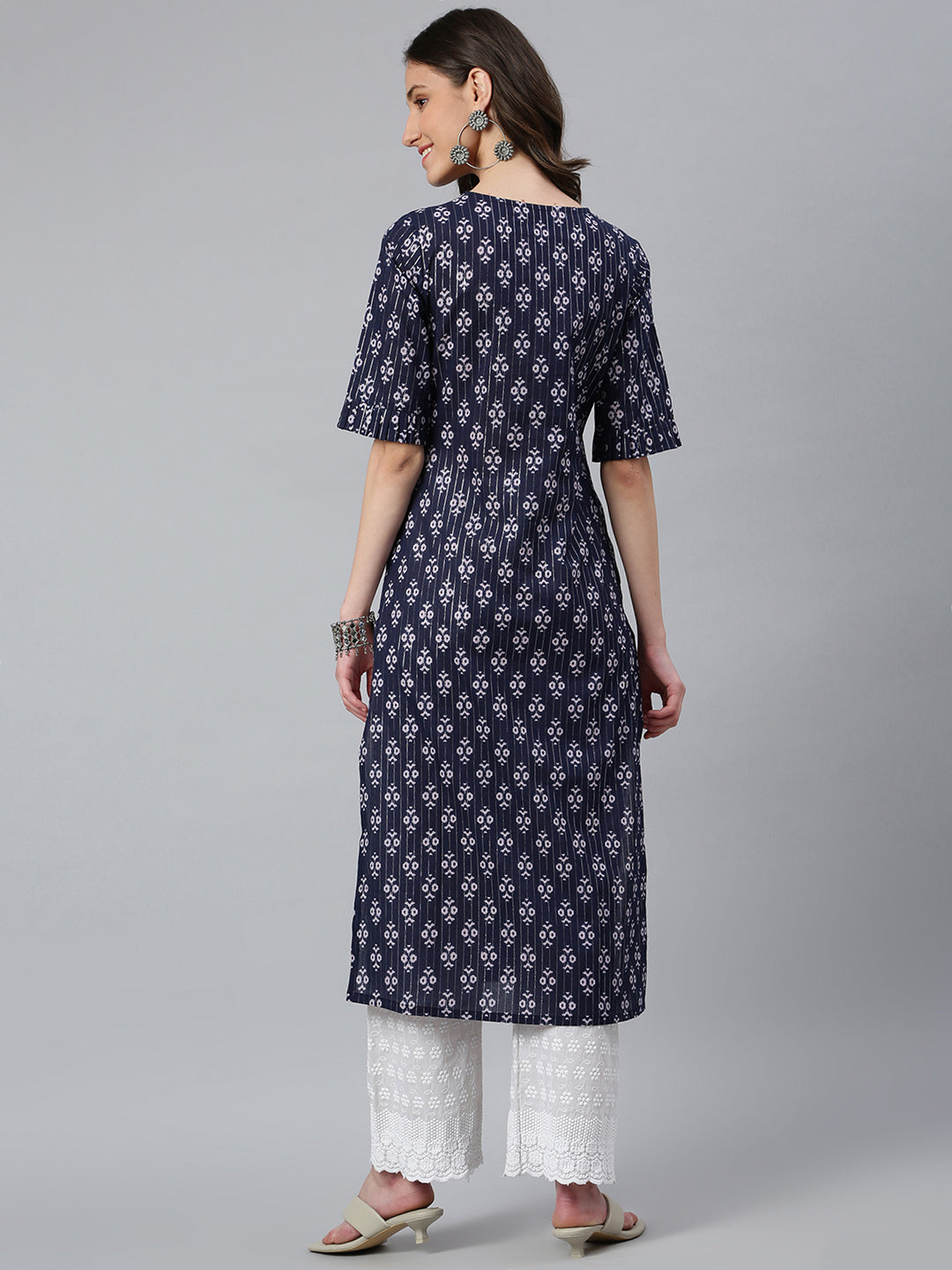 Idalia Indigo Blue Printed Kurta