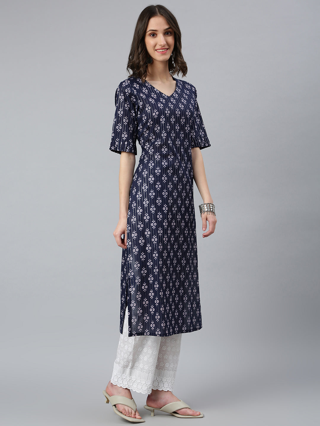 Idalia Indigo Blue Printed Kurta