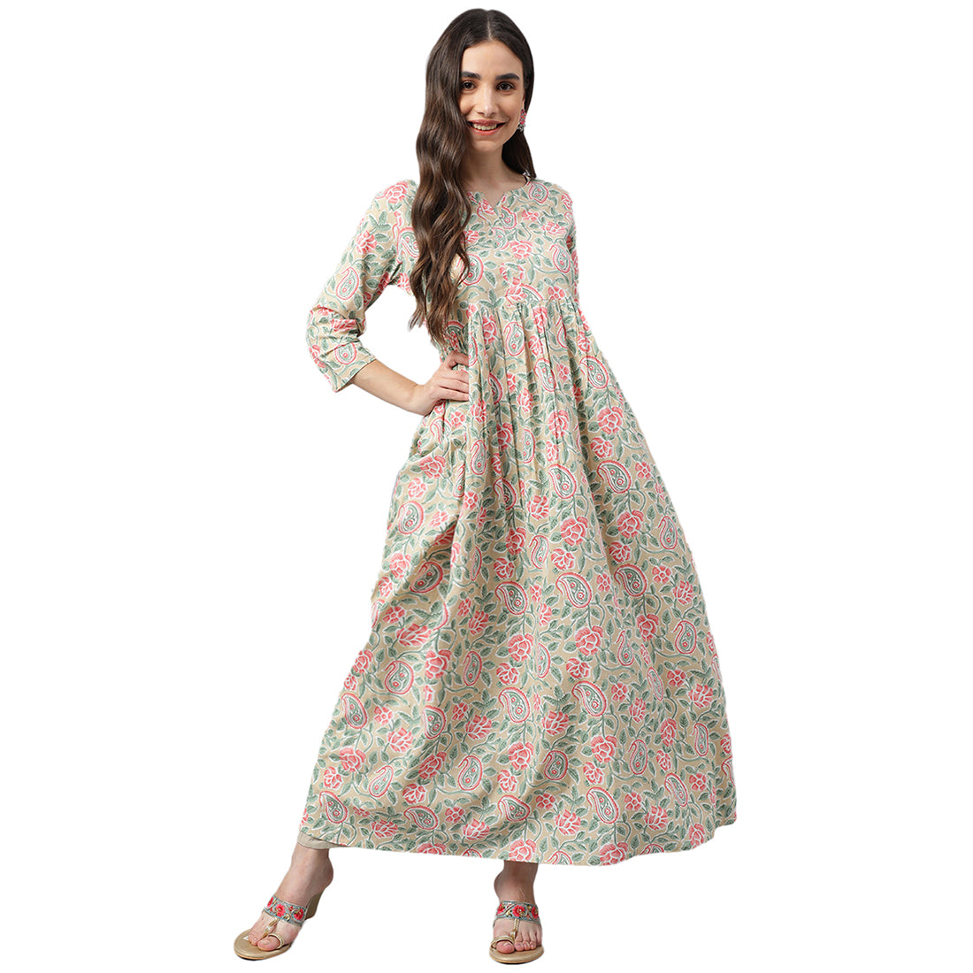 Idalia Multicolor Printed Cotton Dress