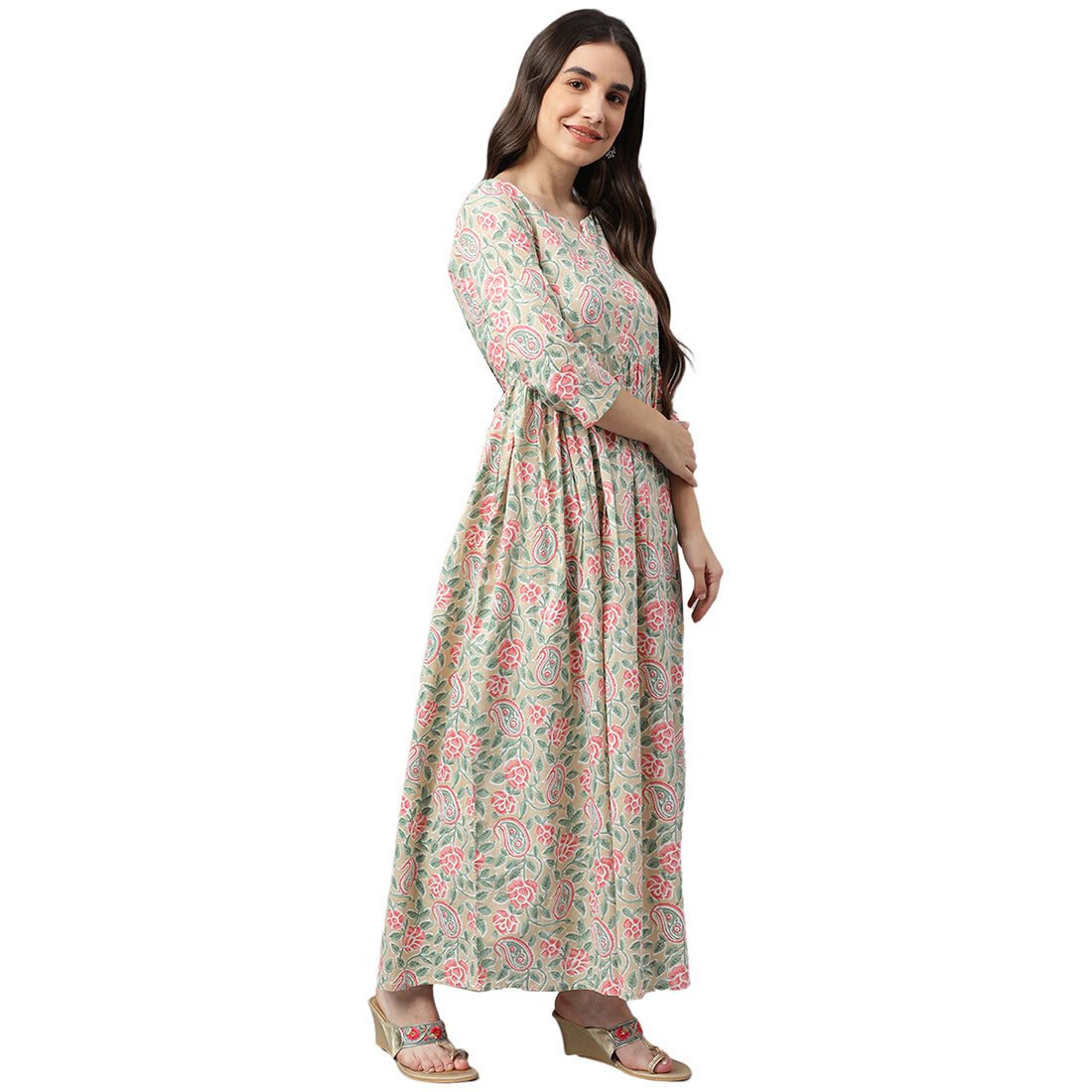 Idalia Multicolor Printed Cotton Dress