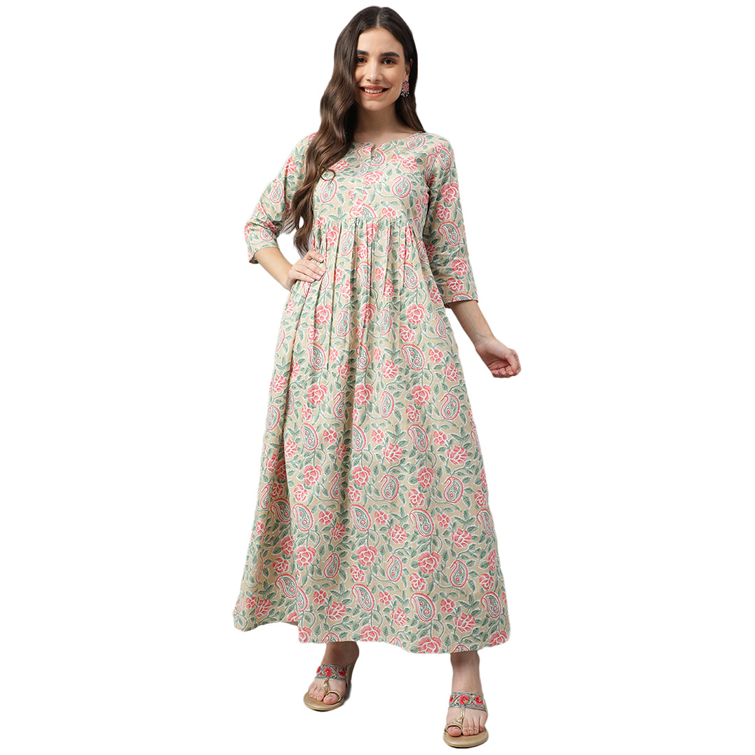 Idalia Multicolor Printed Cotton Dress